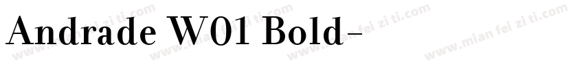 Andrade W01 Bold字体转换